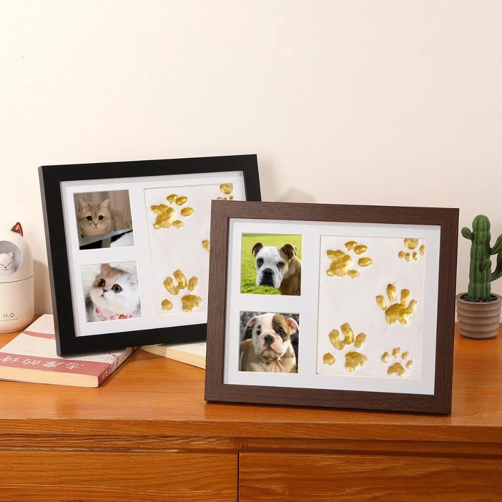 Cadre Empreinte Patte Animal en Argile avec Photo